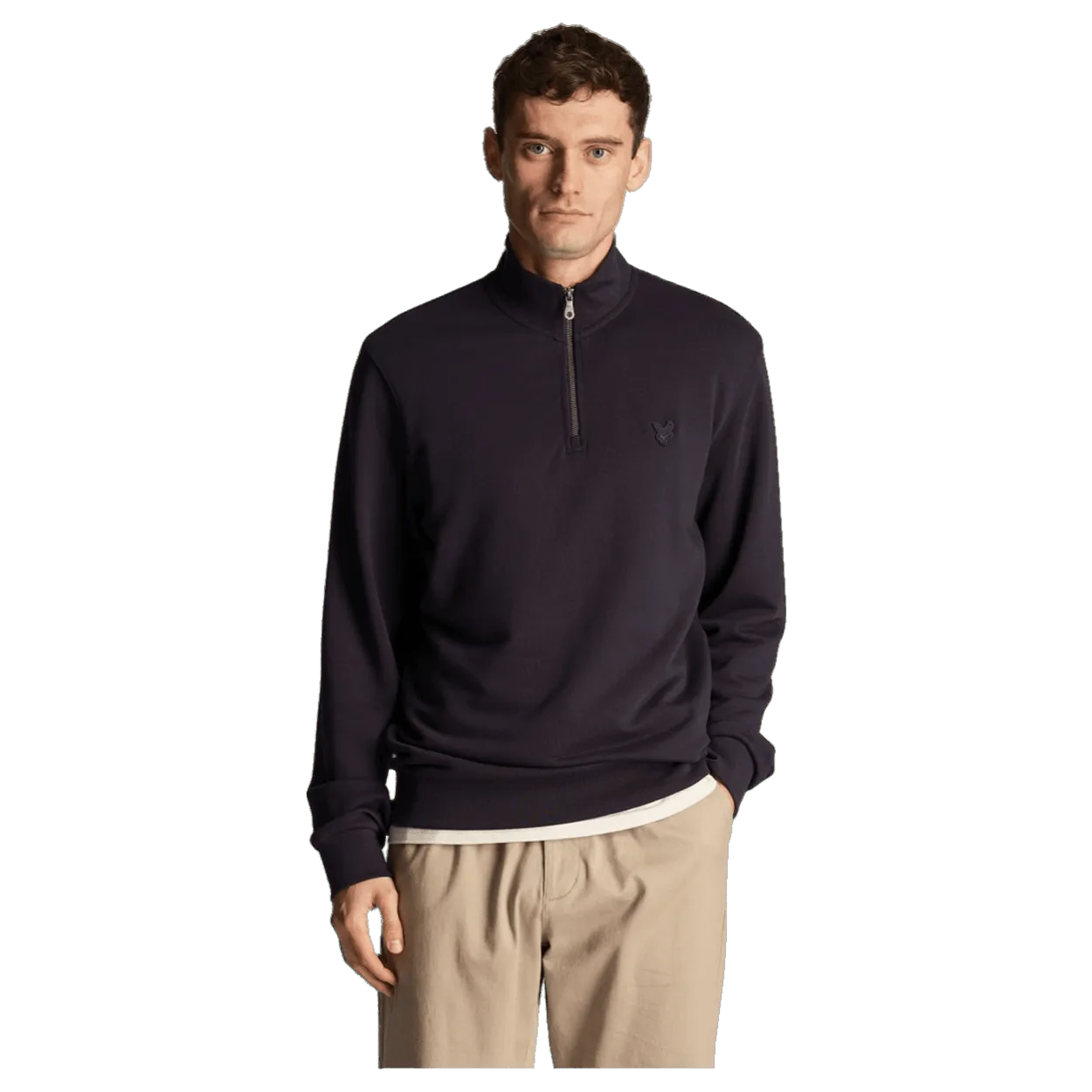 Lyle & Scott Tonal Eagle 1/4 Zip Sweatshirt