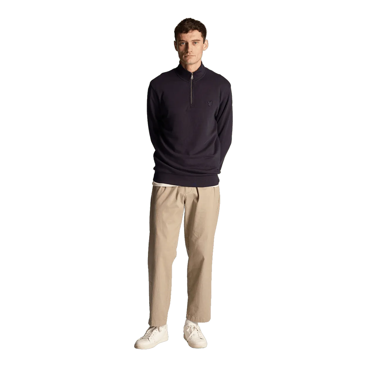 Lyle & Scott Tonal Eagle 1/4 Zip Sweatshirt