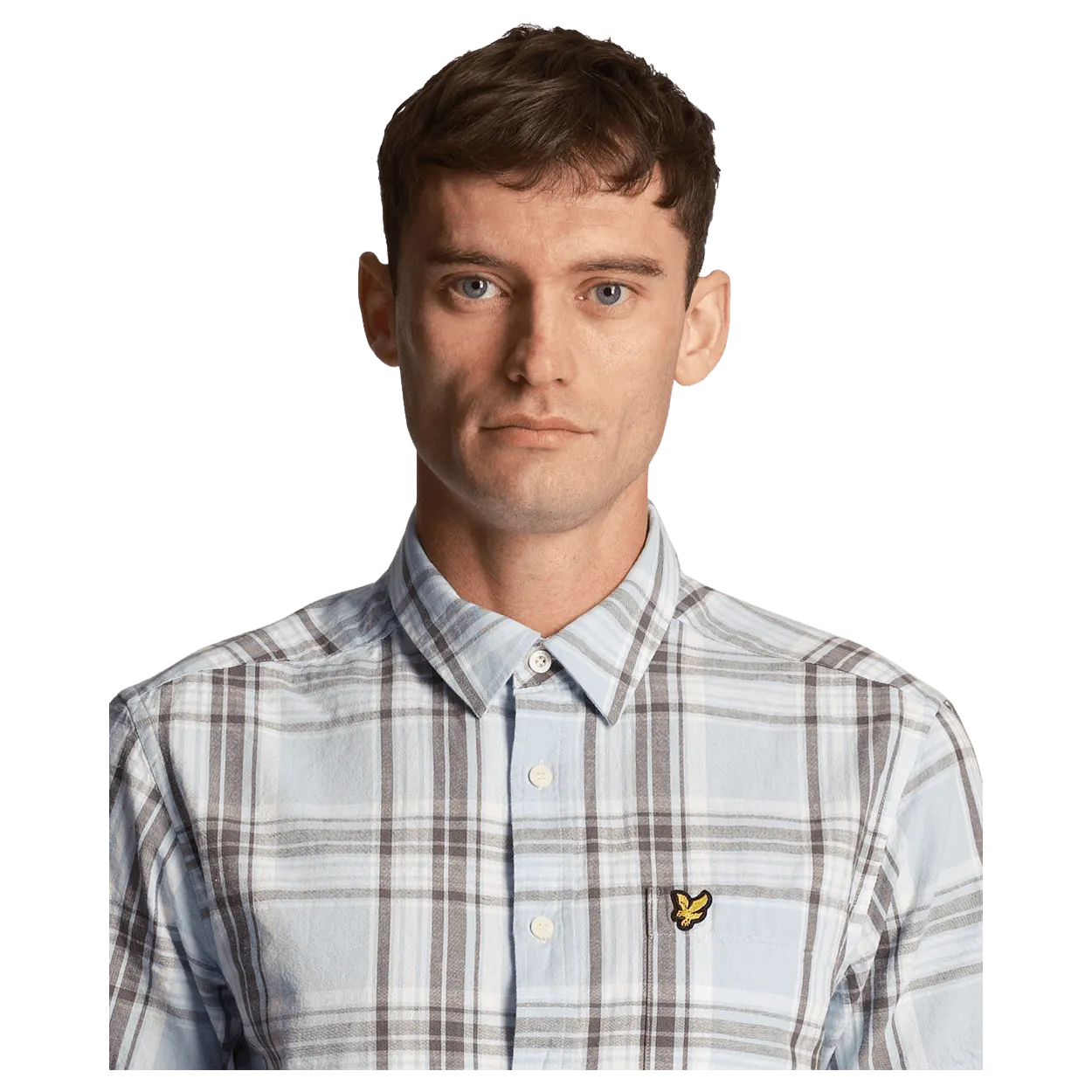 Lyle and Scott Linen Check Short Sleeve Shirt