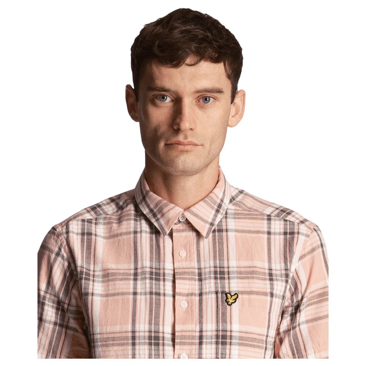 Lyle and Scott Linen Check Short Sleeve Shirt