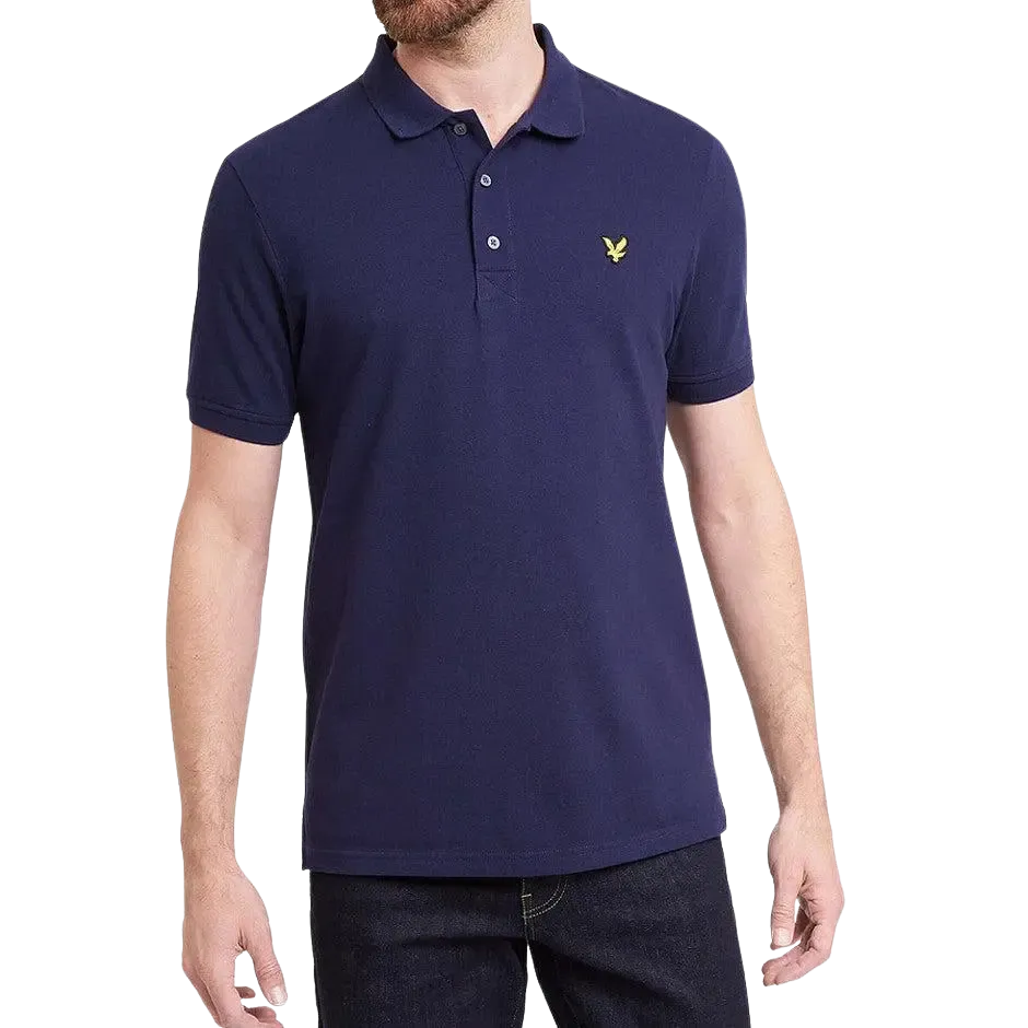 Lyle and Scott Plain Polo Shirt in Navy