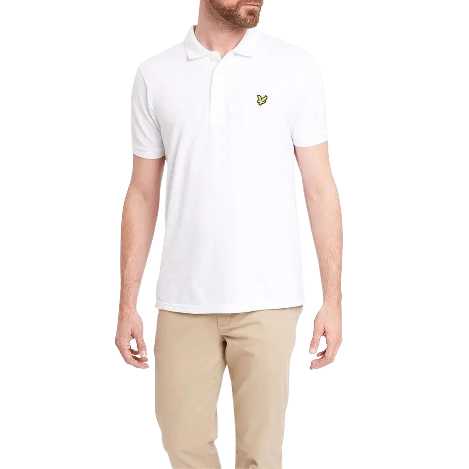 Lyle and Scott Plain Polo Shirt in White