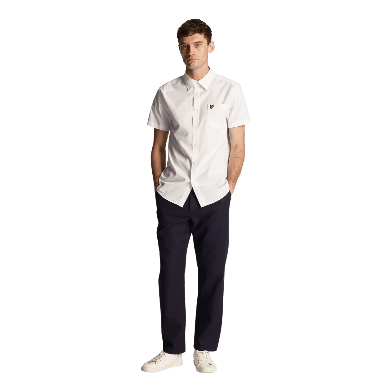 Lyle and Scott Plain Poplin Short Sleeve Shirt