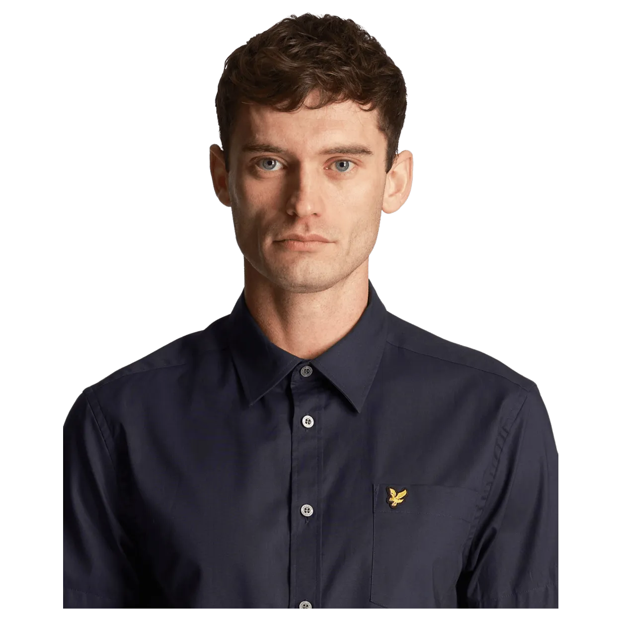 Lyle and Scott Plain Poplin Short Sleeve Shirt