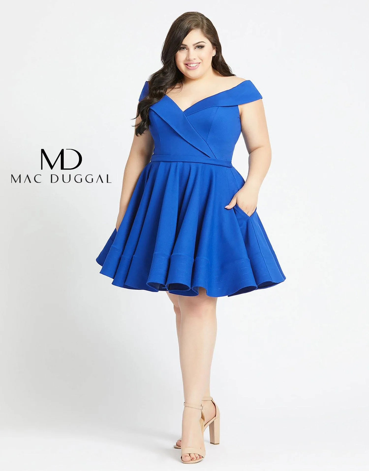 Mac Duggal 48887 Fabulous Short Plus Size Cocktail Dress Sale