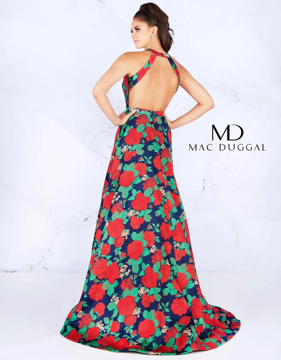 Mac Duggal 55162 Long Formal Floral Print Dress