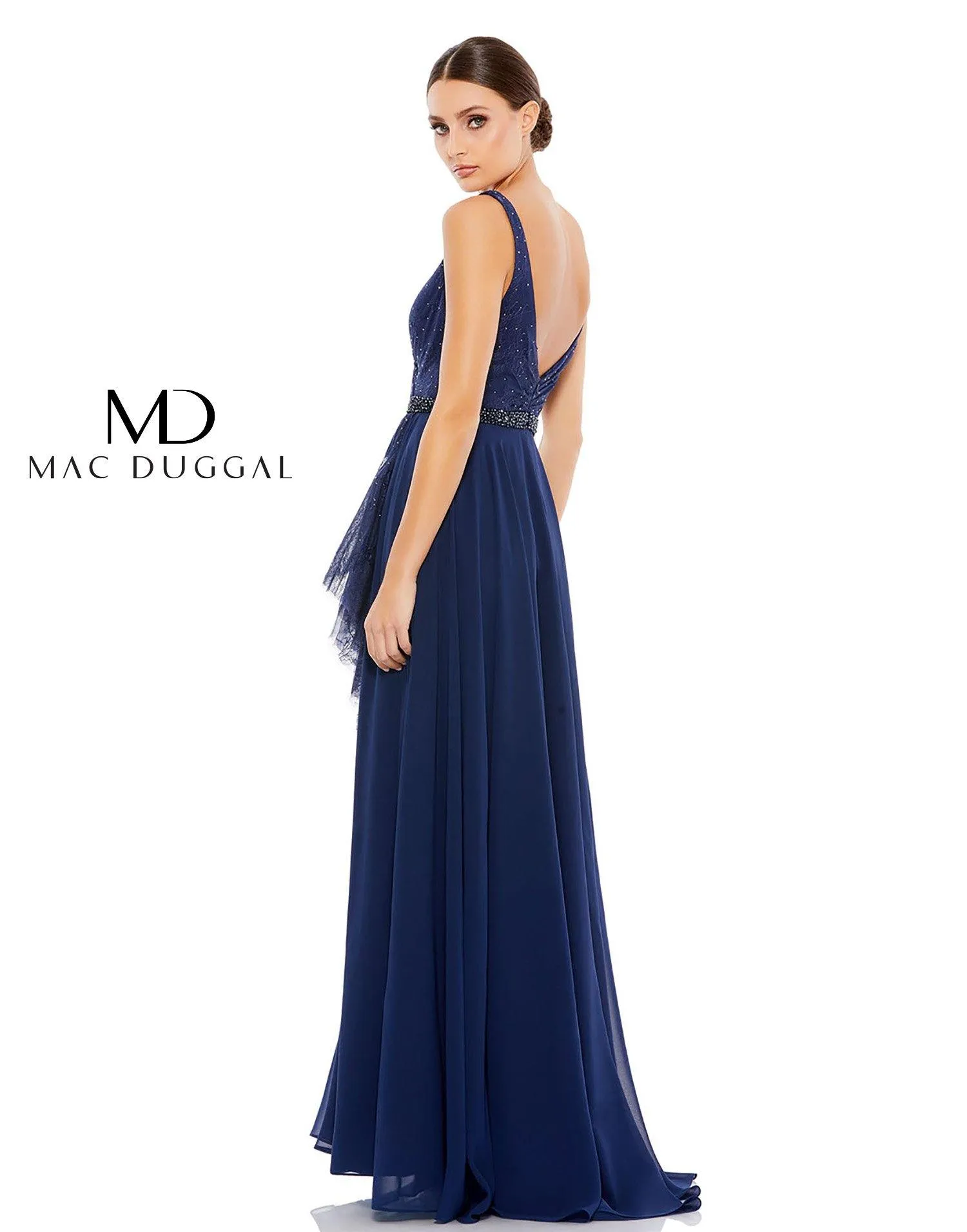 Mac Duggal 67482 Prom Long Sleeveless Formal Dress