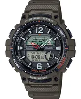 Macy's Casio Men's Digital Fishing Gear Green Resin Strap Watch 48mm