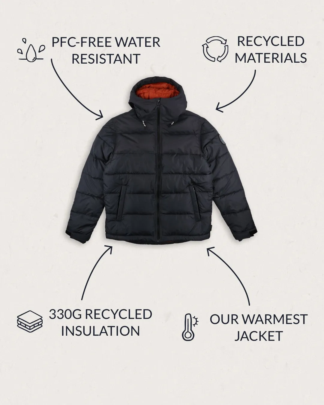 Manitoba Recycled Jacket - Black