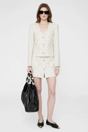 Mateo Skirt - Cream And Black Tweed