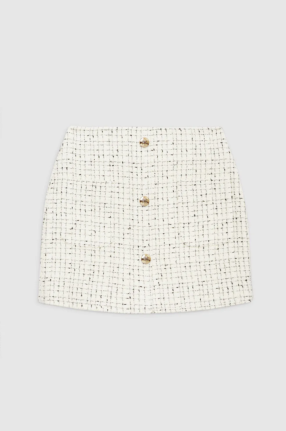 Mateo Skirt - Cream And Black Tweed