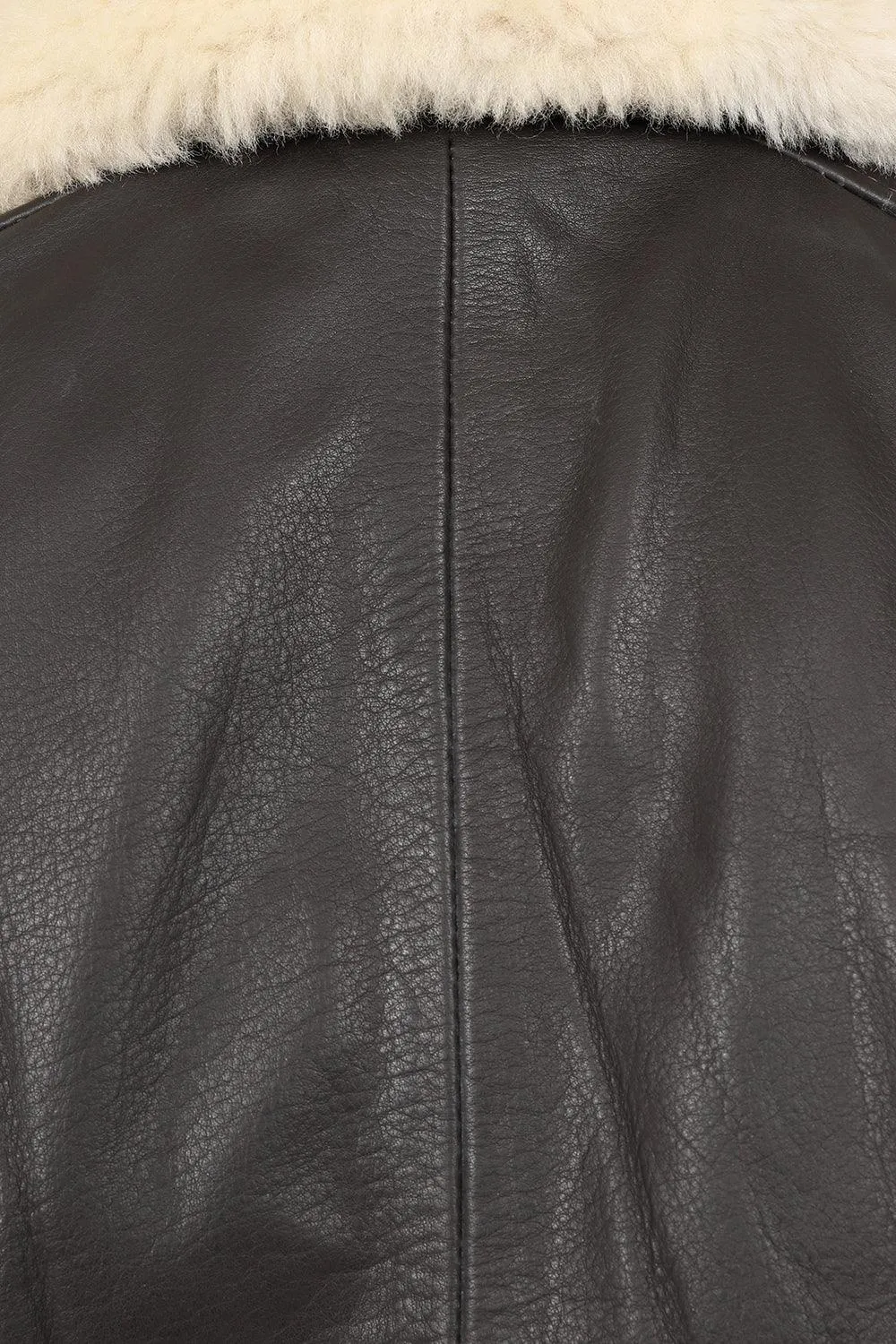 Men's Brown Real Leather Pilot Jacket with Detachable Fur Collar - 'HARRY'