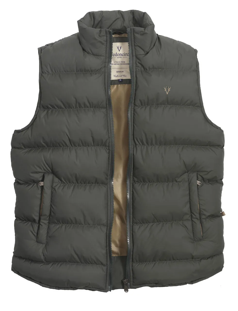 Mens Padded Gilet (3063) Green - by Vedoneire of Ireland - puffy puffa vest