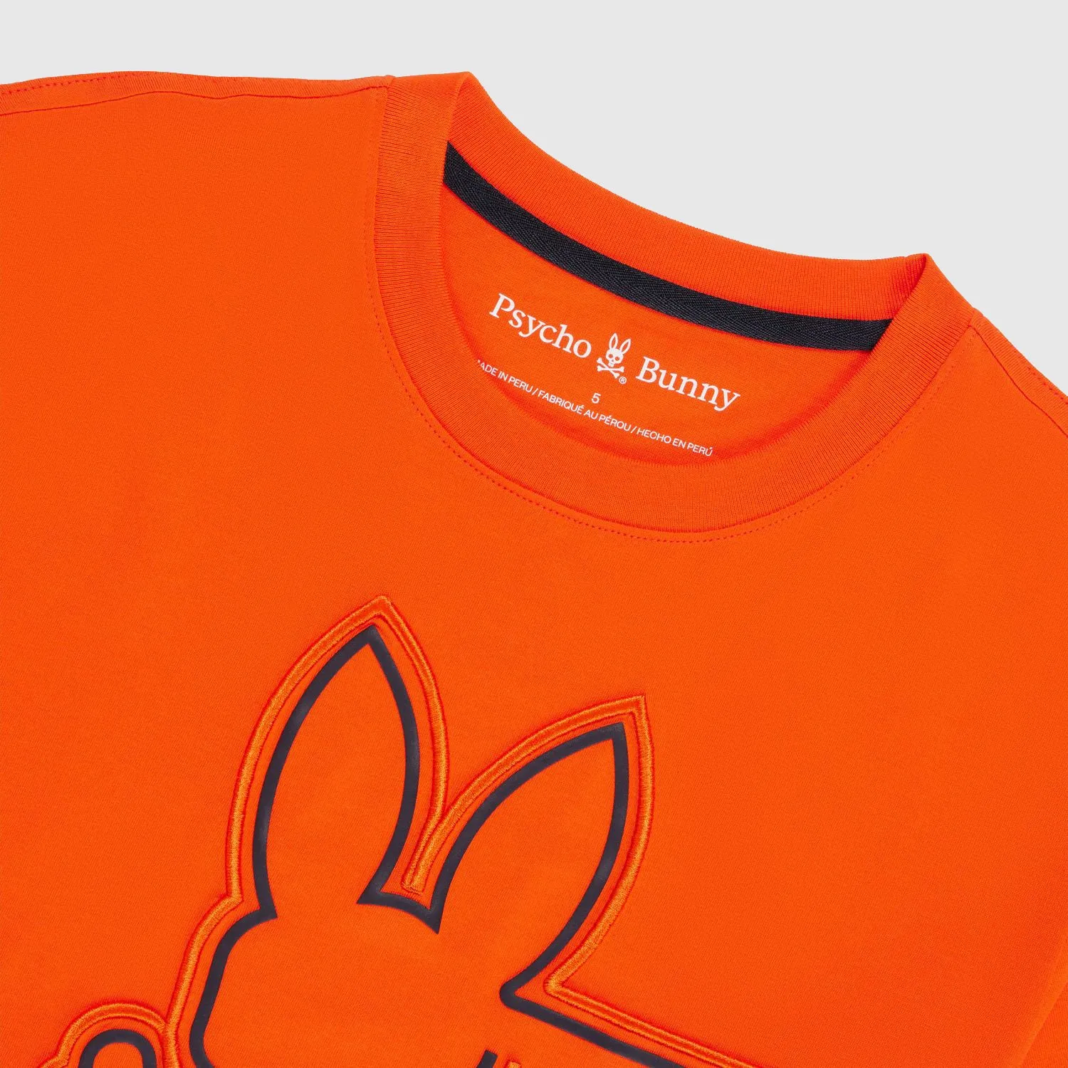 Men's Psycho Bunny Chester Embroidered Graphic Tee Tangerine Tango