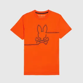 Men's Psycho Bunny Chester Embroidered Graphic Tee Tangerine Tango