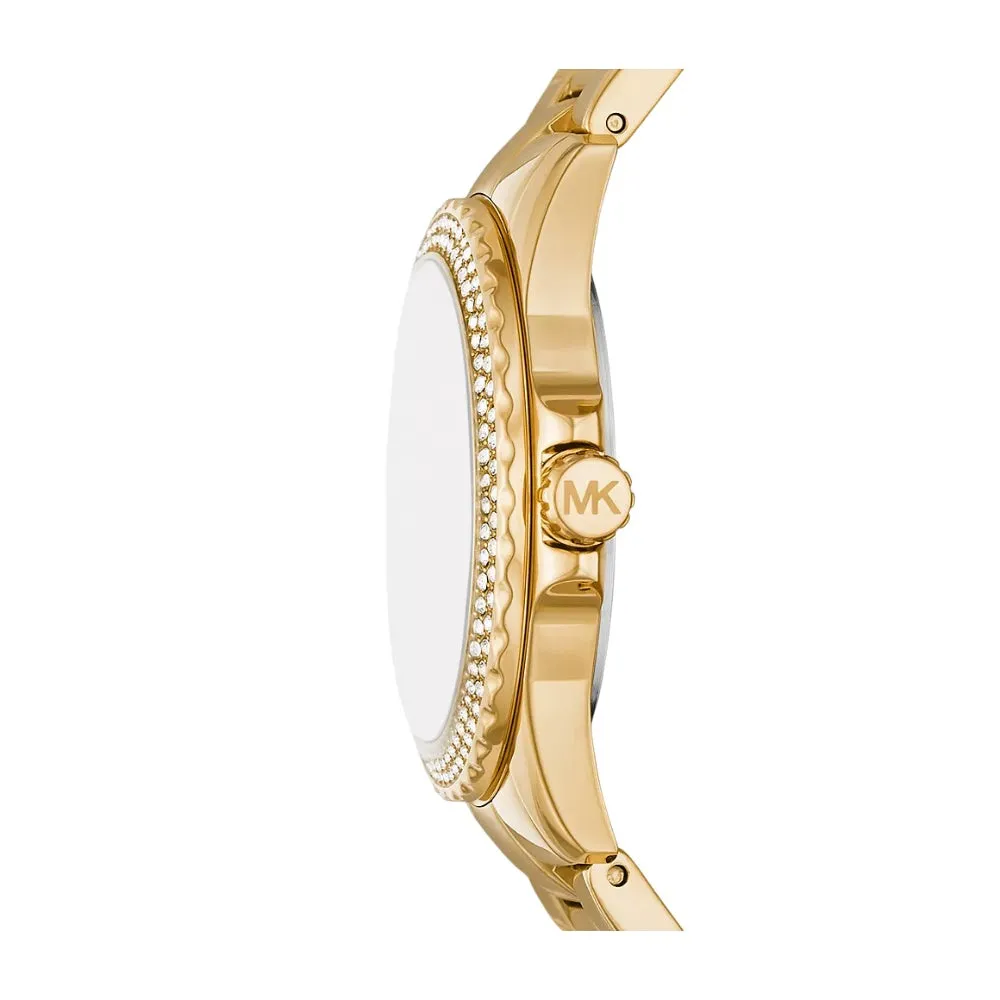 Michael Kors Everest Ladies Three-Hand Gold-Tone Stainless Steel Watch