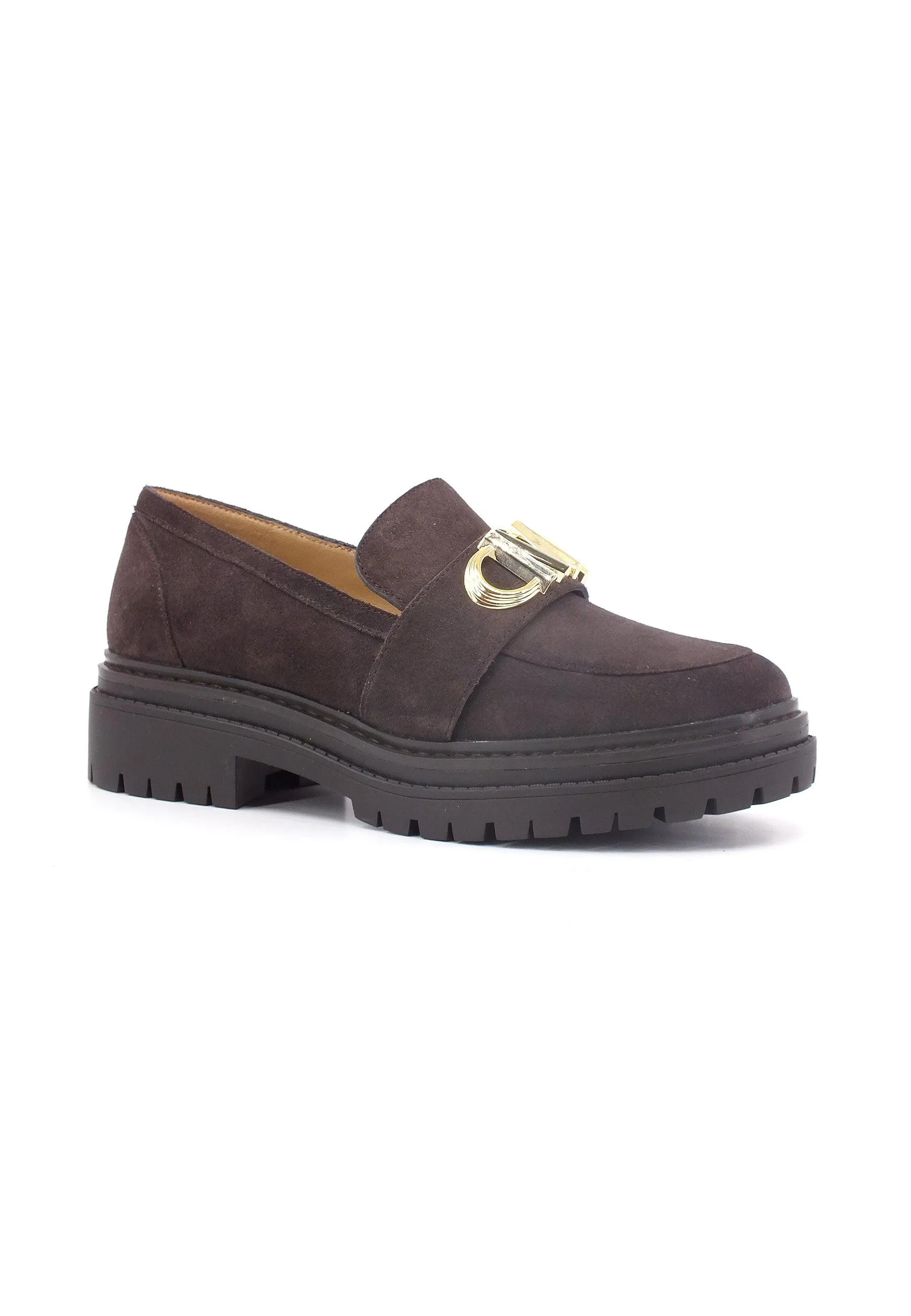 MICHAEL KORS Parker Lug Loafer Mocassino Donna Chocolate 40F3PKFP1S