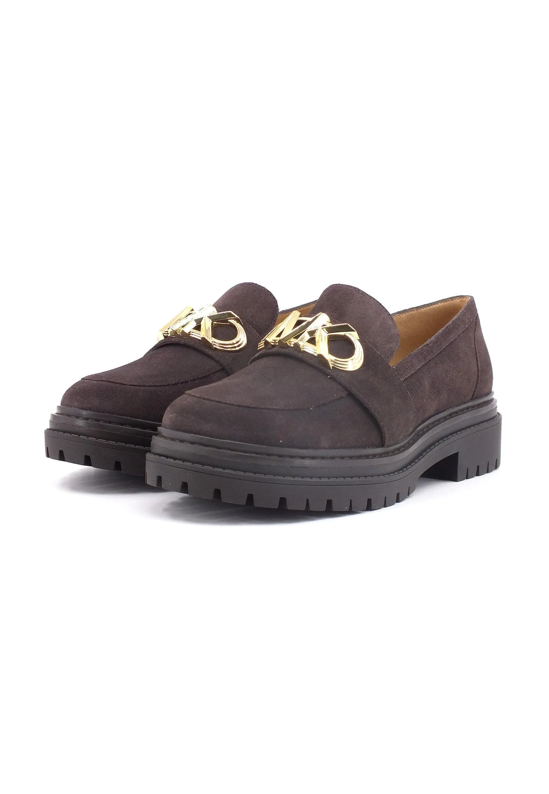 MICHAEL KORS Parker Lug Loafer Mocassino Donna Chocolate 40F3PKFP1S