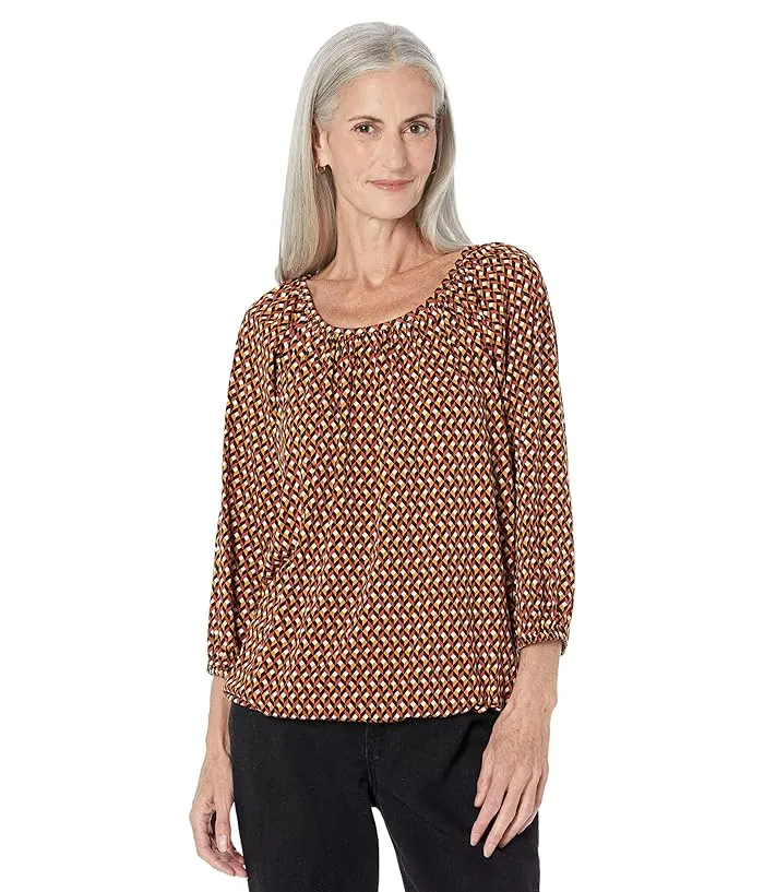 MICHAEL Michael Kors Geo Easy Peasant Top Women's