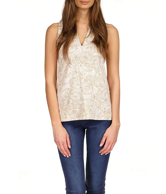 MICHAEL Michael Kors Paisley Ruffle Popover Tank Women's