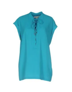 Michael Michael Kors Women Blouse Turquoise S INT