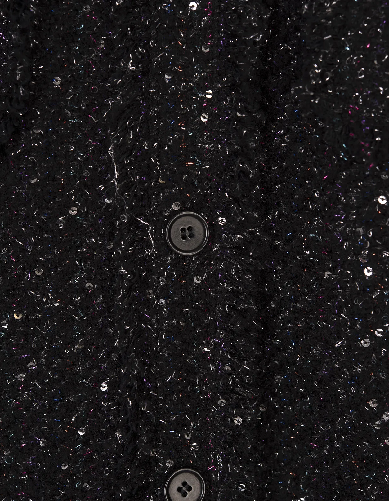 MSGM Black Lurex Tweed Shirt