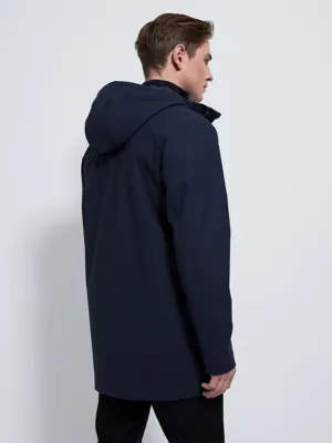 Navy Hooded Lightweight Rain Mac | Men | George at ASDA