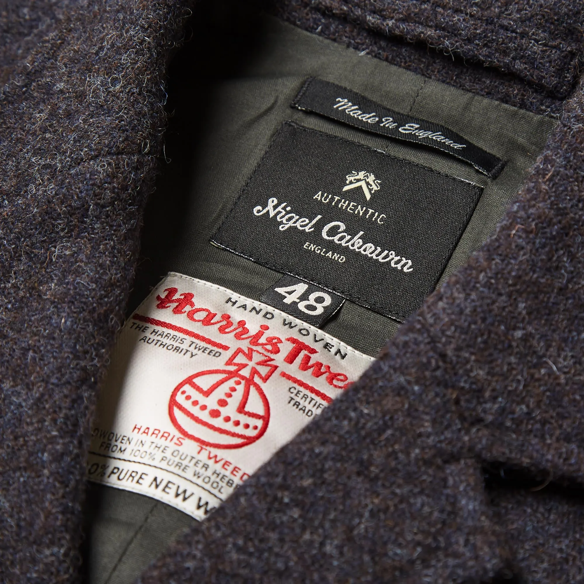 Nigel Cabourn Mallory VestNew Black Harris Tweed