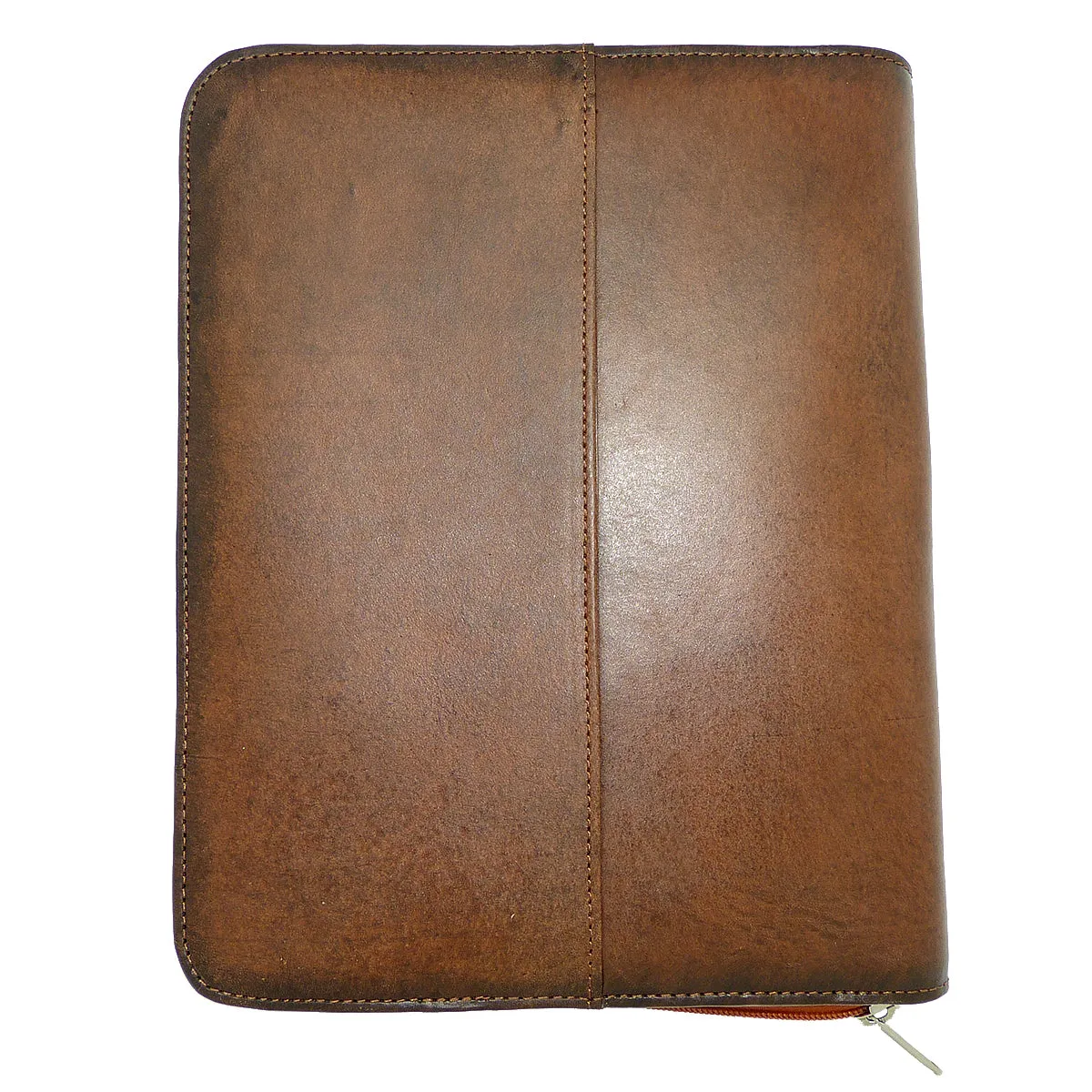 Nocona Western Bible Leather Case Cover Praying Cowboy Zippered Brown 0650608