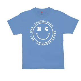 North Carolina Blue Smiley Face T-Shirt Adult T-Shirt