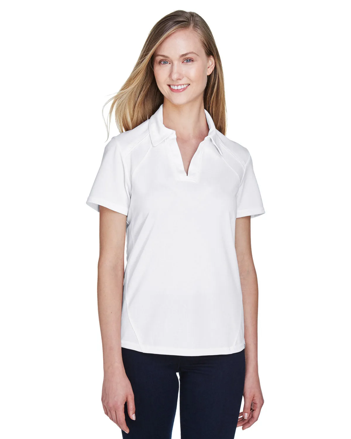 North End Ladies Recycled Polyester Performance Pique Polo