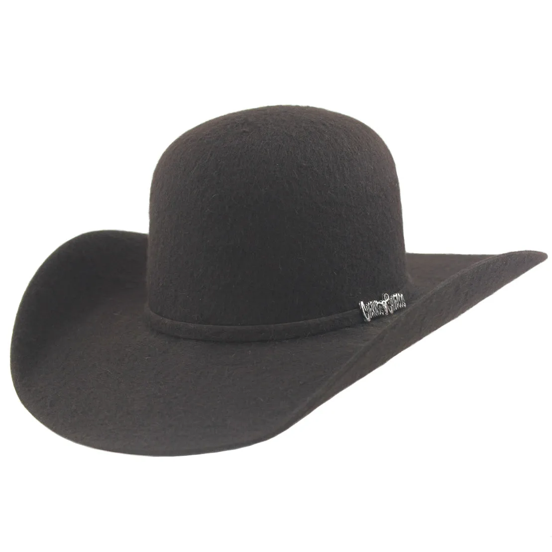 Open Crown Cowboy Hat Grizzly Chocolate