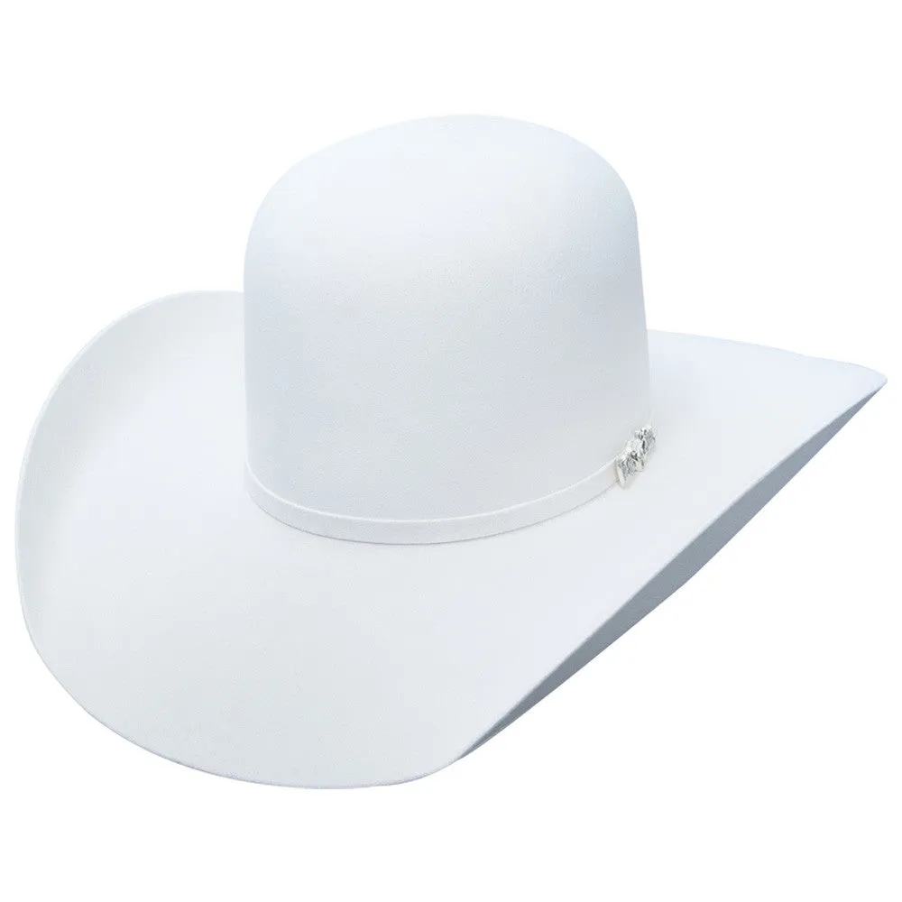 Open Crown White Cowboy Felt Hat