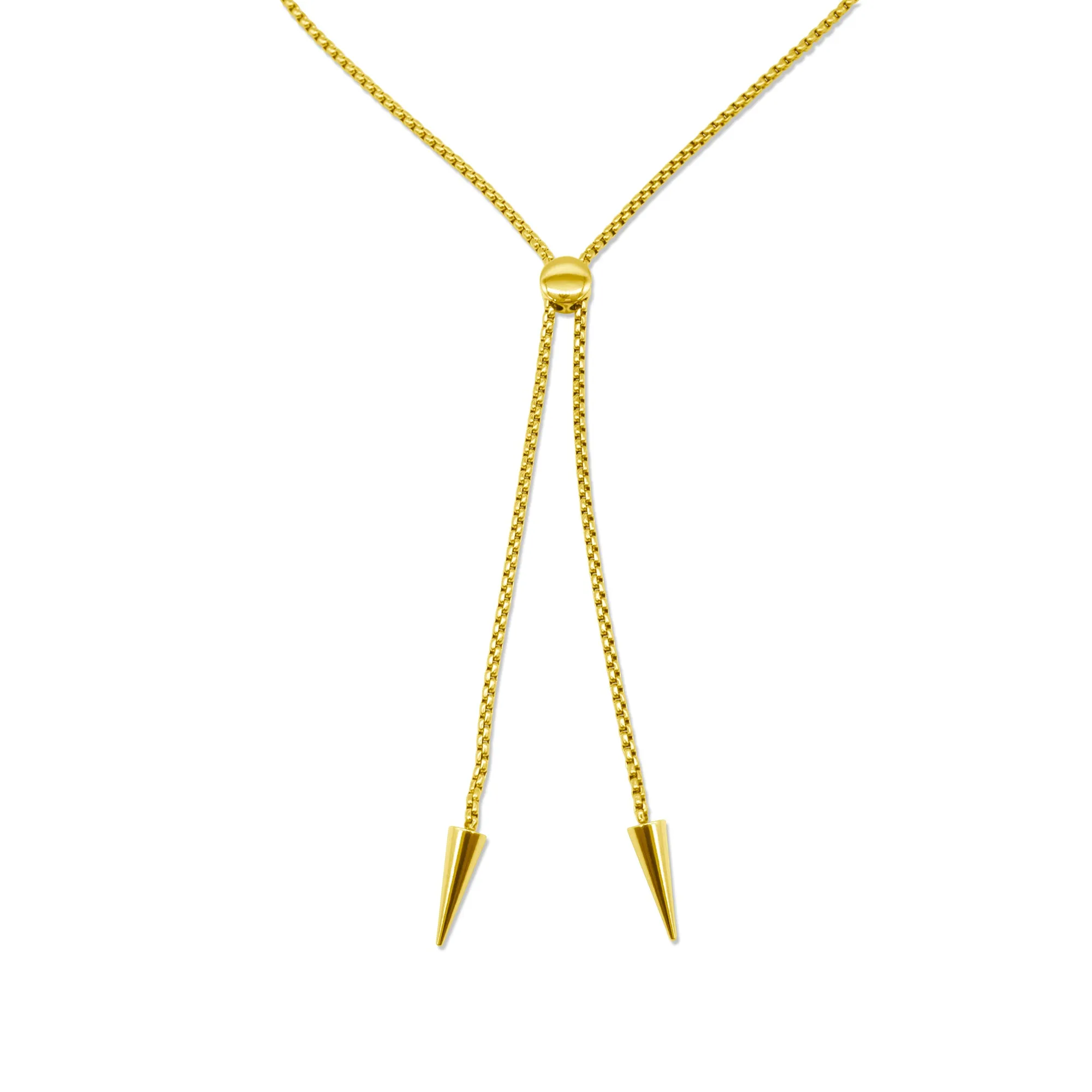 Outlaw Bolo Spike Necklace Gold