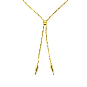 Outlaw Bolo Spike Necklace Gold