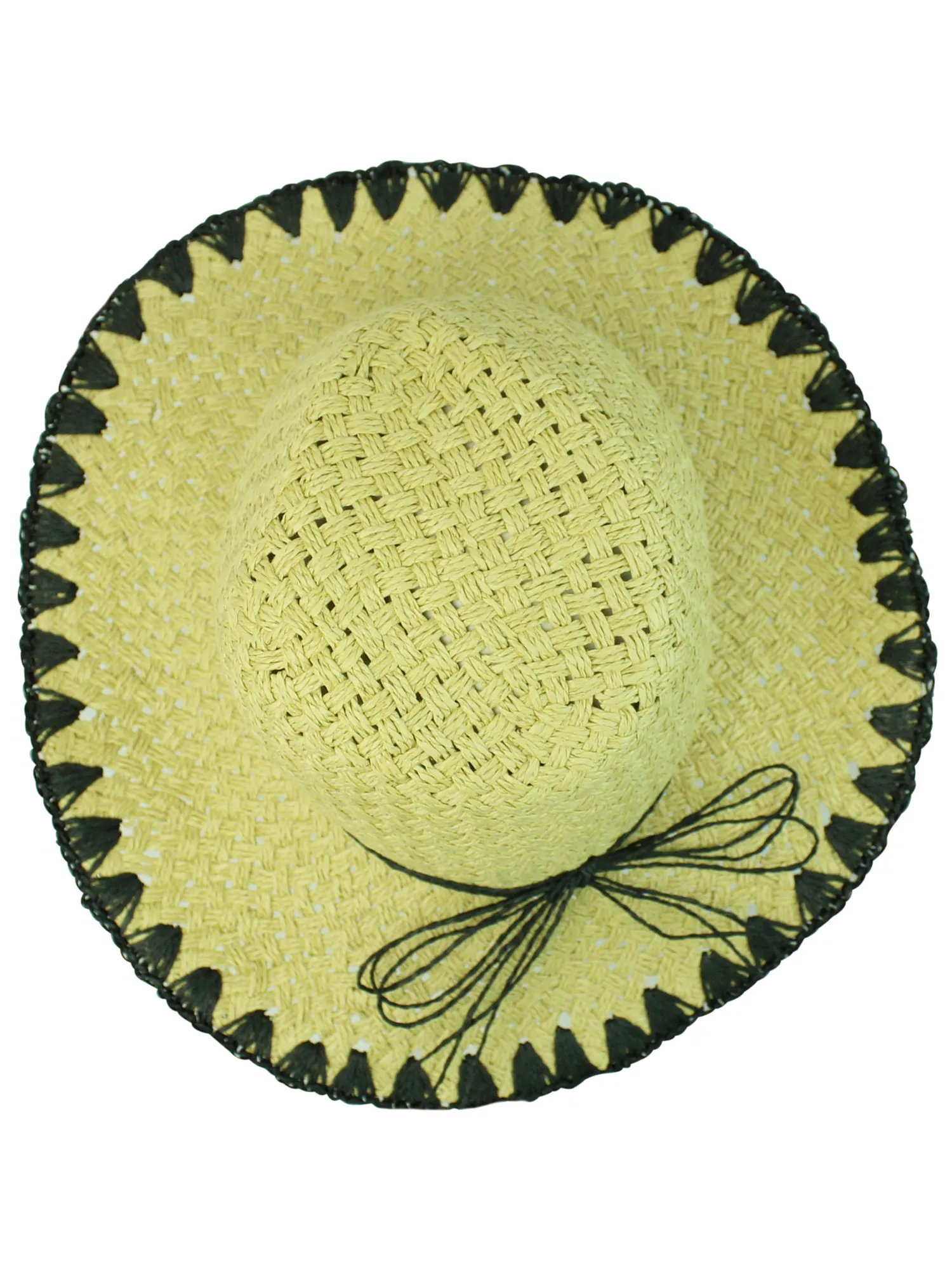 Paper Braid Cowboy Hat With Whipstitch Edging