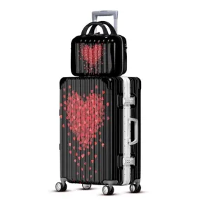 Pc Luggage Spinner Wheels Carry Ons Trolley Suitcase Men Women Boarding Fashion Bag 202428