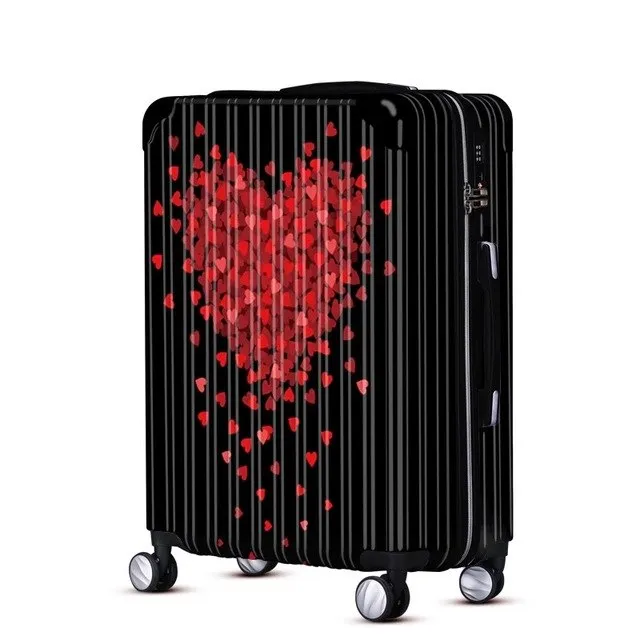 Pc Luggage Spinner Wheels Carry Ons Trolley Suitcase Men Women Boarding Fashion Bag 20