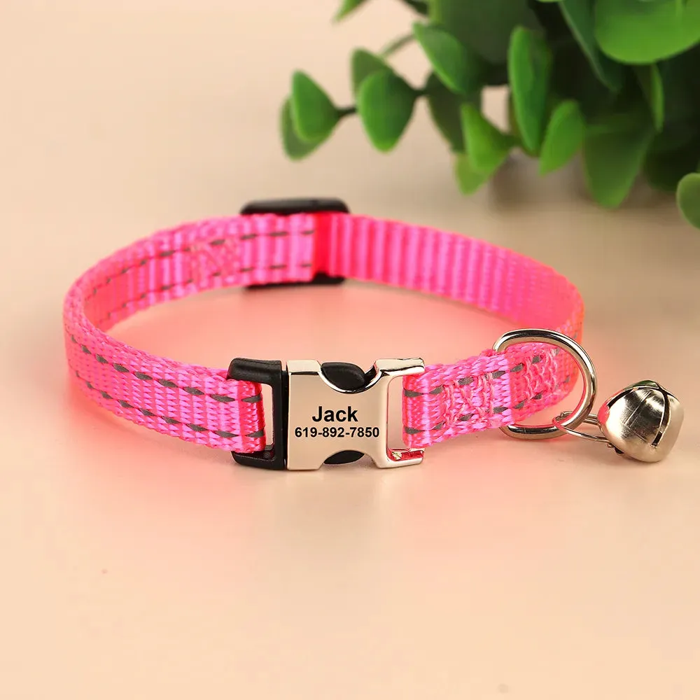 Personalized Pet Cats Collar Necklace with Bell