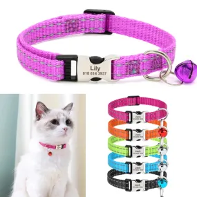 Personalized Pet Cats Collar Necklace with Bell