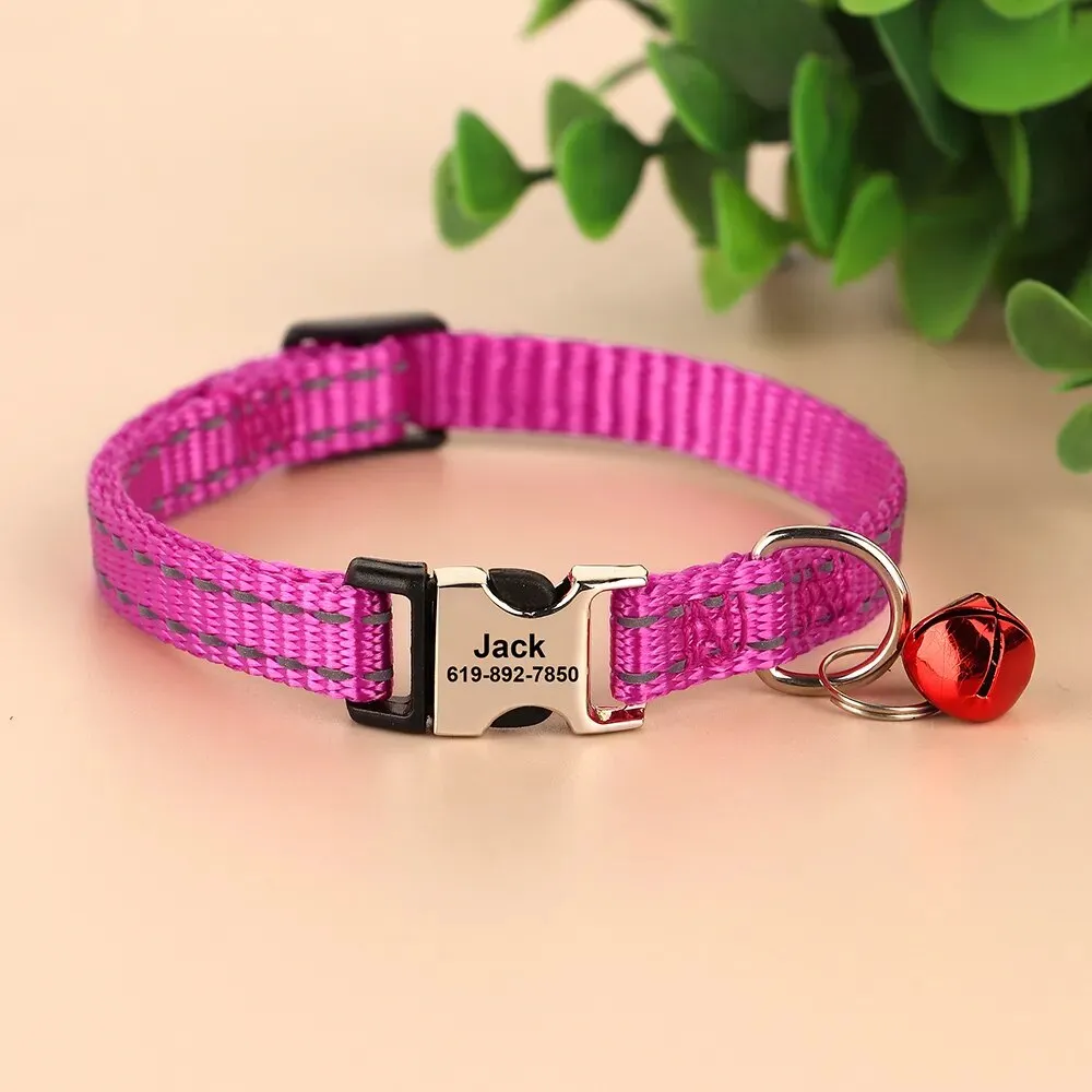 Personalized Pet Cats Collar Necklace with Bell