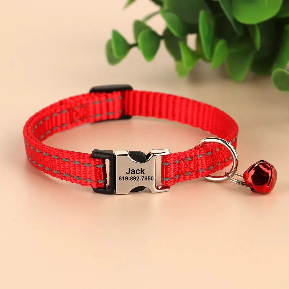 Personalized Pet Cats Collar Necklace with Bell