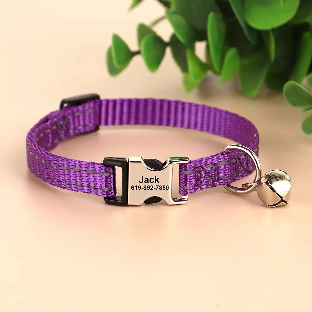 Personalized Pet Cats Collar Necklace with Bell