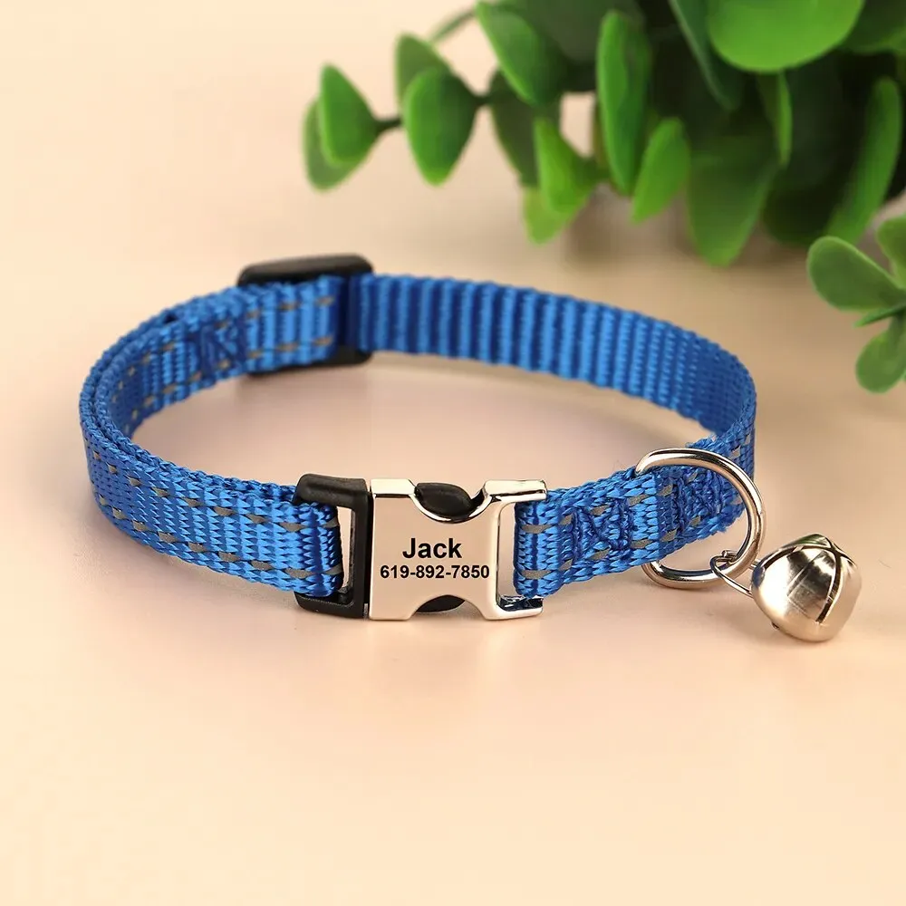 Personalized Pet Cats Collar Necklace with Bell