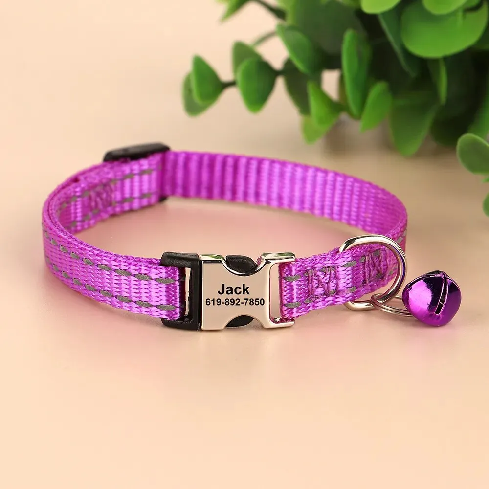 Personalized Pet Cats Collar Necklace with Bell