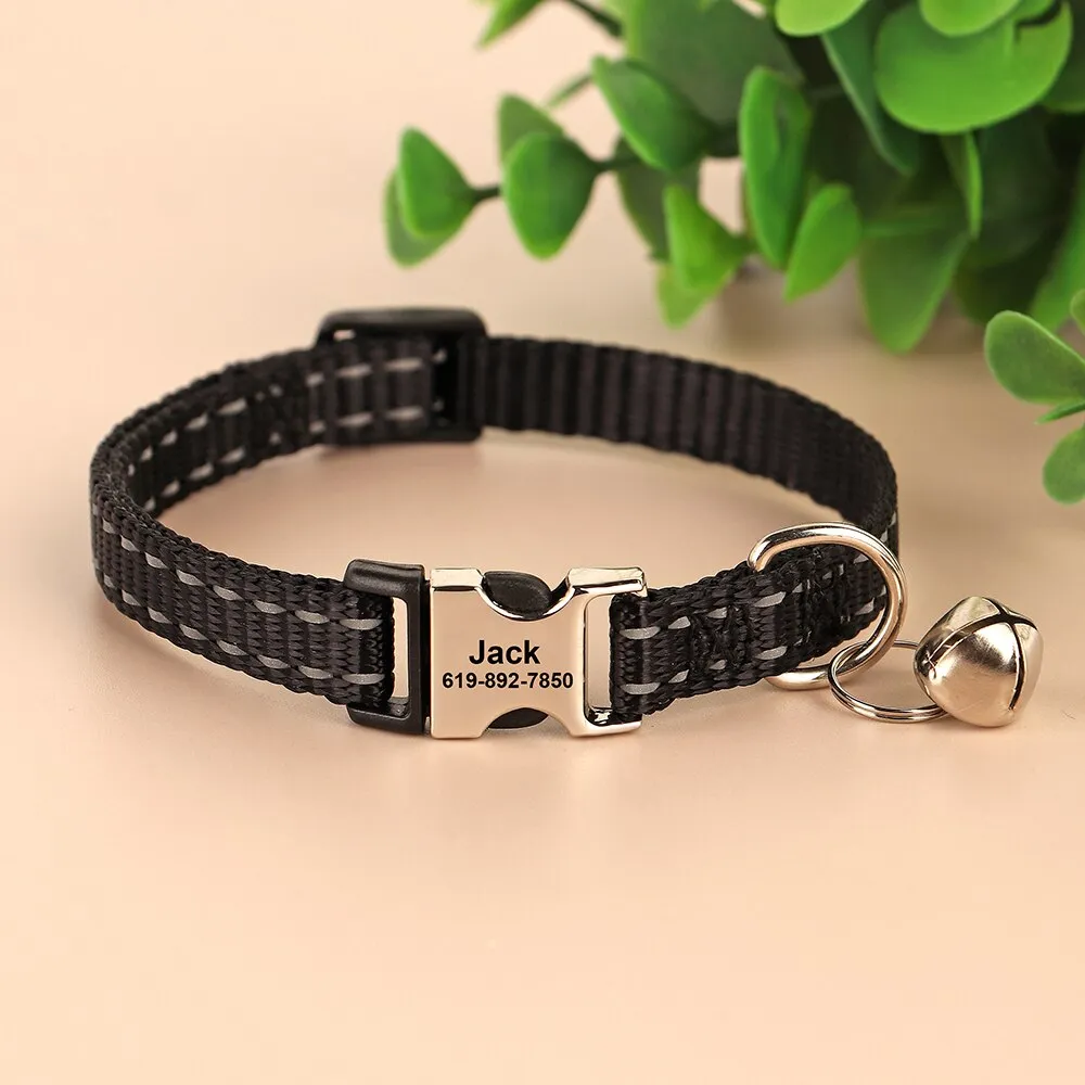 Personalized Pet Cats Collar Necklace with Bell