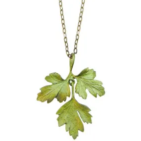 Petite Herb - Parsley 16 Inch Adjustable Pendant Necklace by Michael Michaud