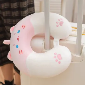 Pink Kitty Neck Pillow