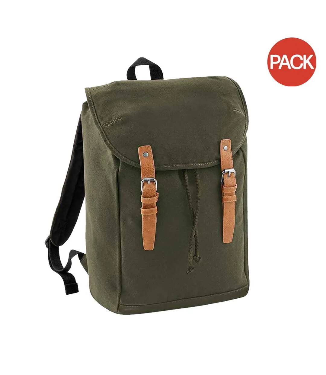 Quadra Vintage Knapsack (Pack of 2) (Military Green) (One Size) - UTBC4190