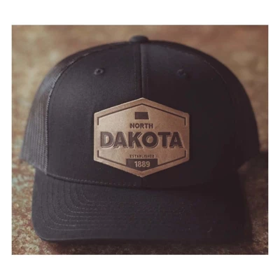 Range Leather North Dakota Established Snapback Hat